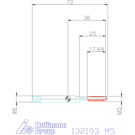 Garant Garant Master Tap INOX gépi menetfúró HSS-E-PM Form B 6GX M5