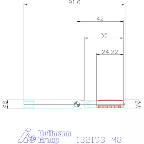 Garant Garant Master Tap INOX gépi menetfúró HSS-E-PM Form B 6GX M8