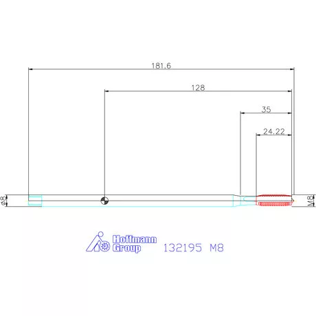 Garant Garant Master Tap INOX gépi menetfúró extra hosszú HSS-E-PM Form B 6HX M8