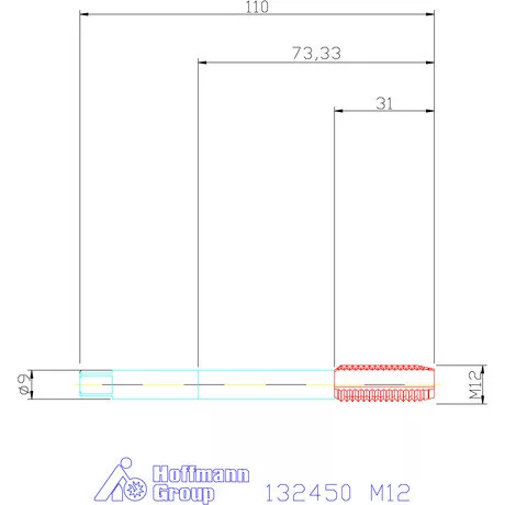 Garant Gépi menetfúró HSS-E M12