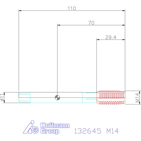 Holex Gépi menetfúró HSS-E M14