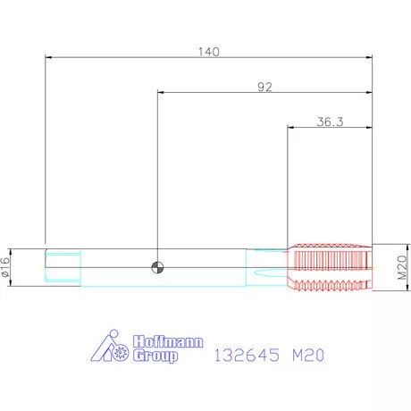 Holex Gépi menetfúró HSS-E M20