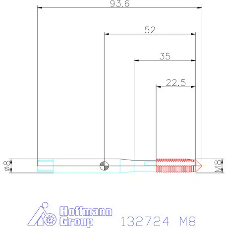 Garant Garant Master Tap gépi menetfúró HSS-E-PM Form B 6GX M8