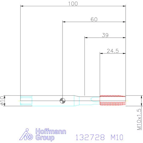 Garant Garant Master Tap gépi menetfúró HSS-E-PM, B alak, 7GX M10