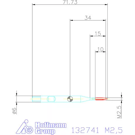 Garant Gépi menetfúró szinkronorsókhoz HSS-E-PM Form B 6HX M2,5