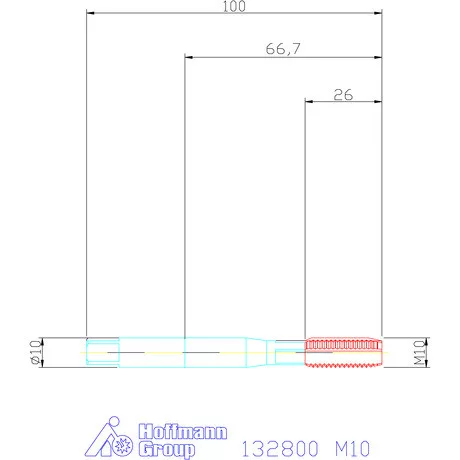 Garant Gépi menetfúró, balmenet HSS-E 6H M10