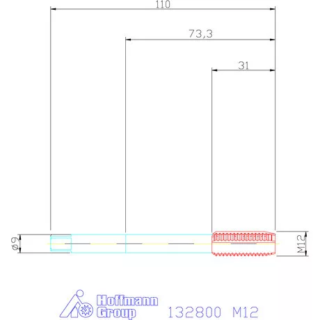 Garant Gépi menetfúró, balmenet HSS-E 6H M12
