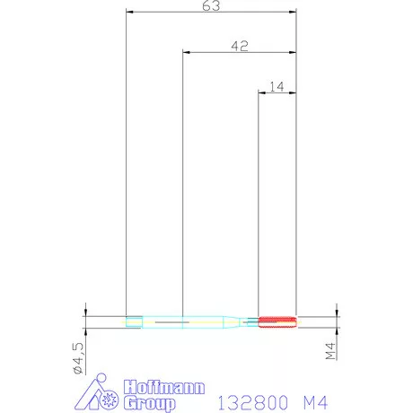Garant Gépi menetfúró, balmenet HSS-E 6H M4