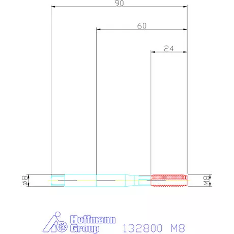 Garant Gépi menetfúró, balmenet HSS-E 6H M8