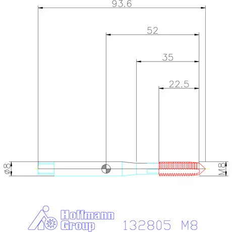 Garant Garant Master Tap gépi menetfúró balmenet HSS-E-PM 6HX M8
