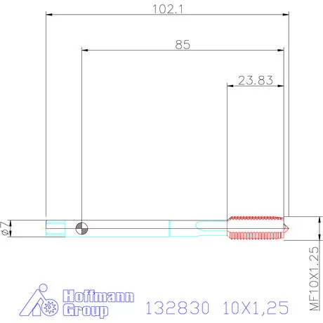Garant Gépi menetfúró HSS-E Form B 10X1,25