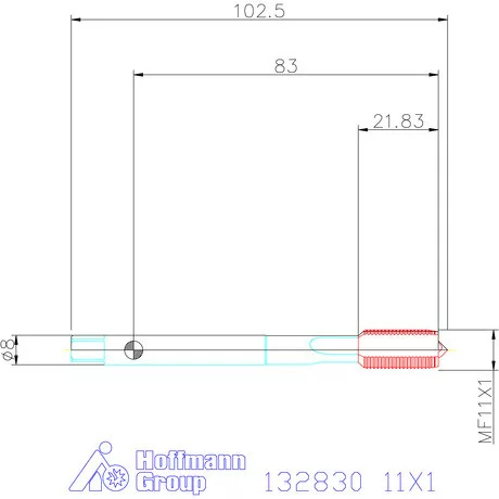 Garant Gépi menetfúró HSS-E Form B 11X1