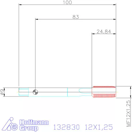 Garant Gépi menetfúró HSS-E Form B 12X1,25