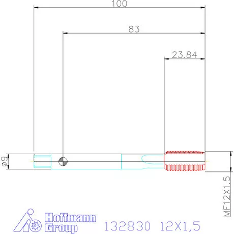 Garant Gépi menetfúró HSS-E Form B 12X1,5