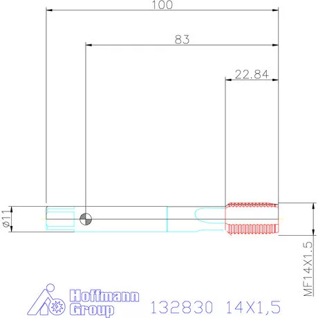 Garant Gépi menetfúró HSS-E Form B 14X1,5