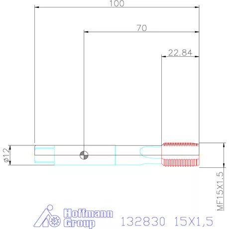 Garant Gépi menetfúró HSS-E Form B 15X1,5