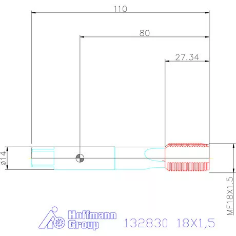 Garant Gépi menetfúró HSS-E Form B 18X1,5
