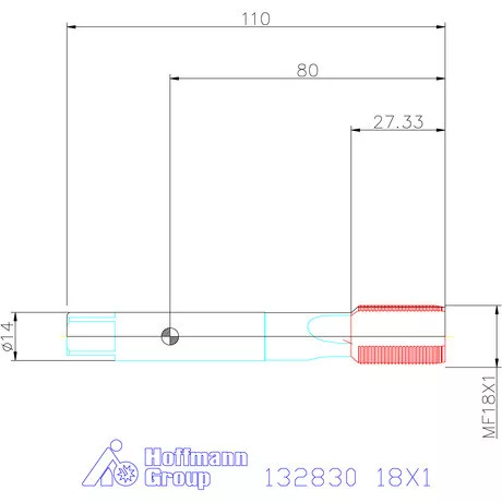Garant Gépi menetfúró HSS-E Form B 18X1