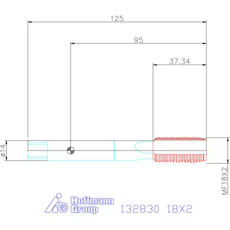 Garant Gépi menetfúró HSS-E Form B 18X2