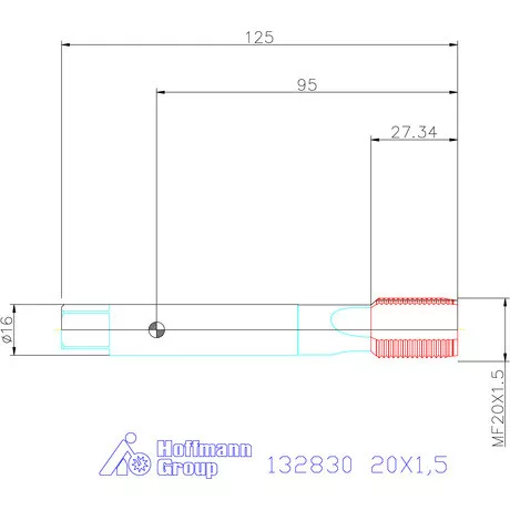 Garant Gépi menetfúró HSS-E Form B 20X1,5