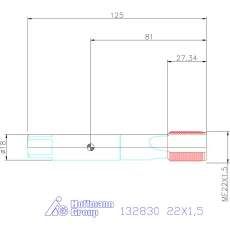 Garant Gépi menetfúró HSS-E Form B 22X1,5