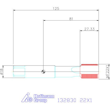 Garant Gépi menetfúró HSS-E Form B 22X1