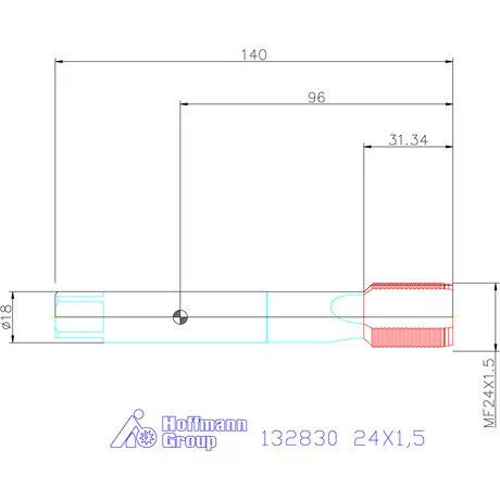Garant Gépi menetfúró HSS-E Form B 24X1,5