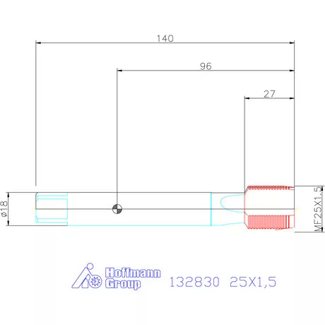 Garant Gépi menetfúró HSS-E Form B 25X1,5