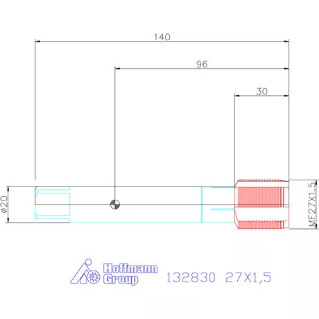 Garant Gépi menetfúró HSS-E Form B 27X1,5