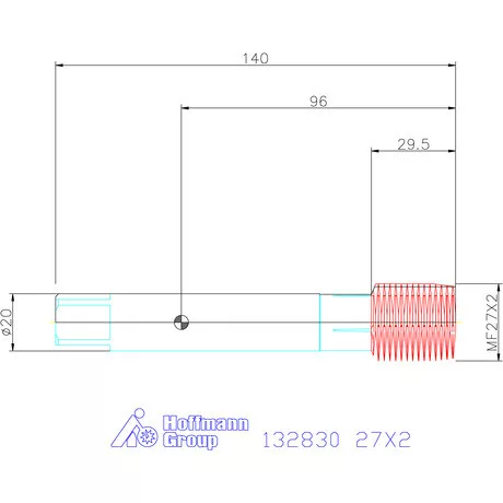 Garant Gépi menetfúró HSS-E Form B 27X2