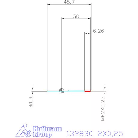 Garant Gépi menetfúró HSS-E Form B 2X0,25