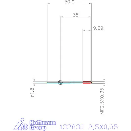 Garant Gépi menetfúró HSS-E Form B 2,5X0,35