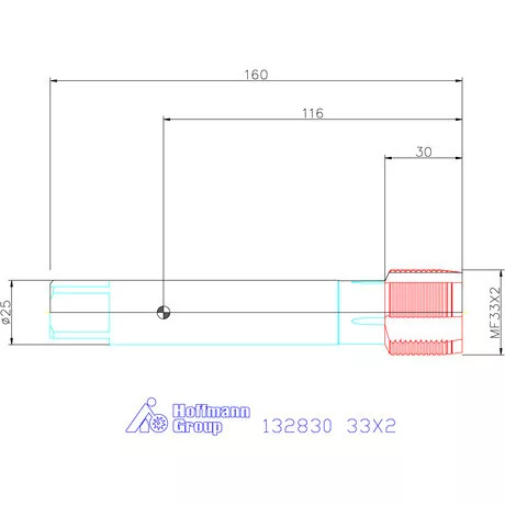Garant Gépi menetfúró HSS-E Form B 33X2