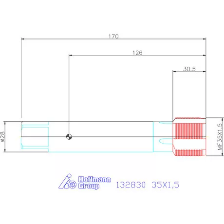 Garant Gépi menetfúró HSS-E Form B 35X1,5