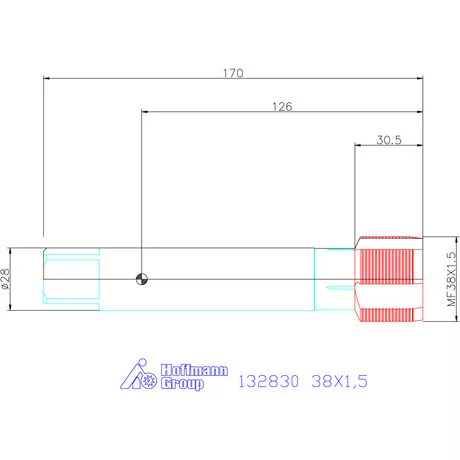 Garant Gépi menetfúró HSS-E Form B 38X1,5