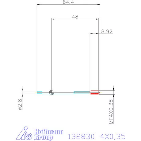 Garant Gépi menetfúró HSS-E Form B 4X0,35