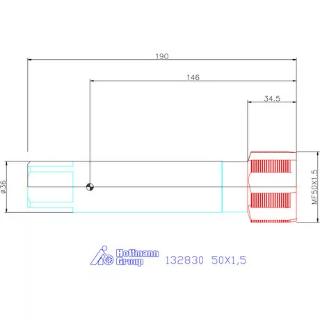 Garant Gépi menetfúró HSS-E Form B 50X1,5