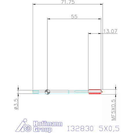 Garant Gépi menetfúró HSS-E Form B 5X0,5