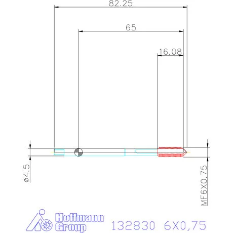 Garant Gépi menetfúró HSS-E Form B 6X0,75