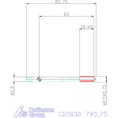 Garant Gépi menetfúró HSS-E Form B 7X0,75