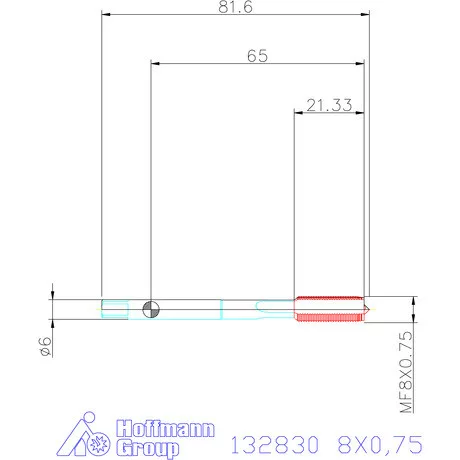 Garant Gépi menetfúró HSS-E Form B 8X0,75