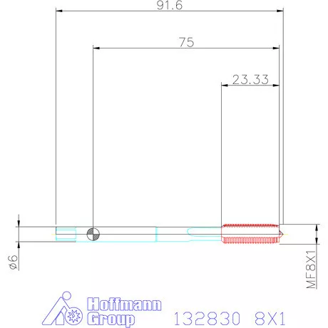 Garant Gépi menetfúró HSS-E Form B 8X1