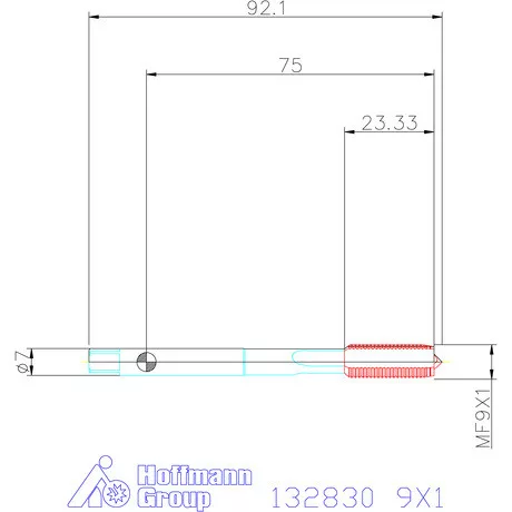 Garant Gépi menetfúró HSS-E Form B 9X1