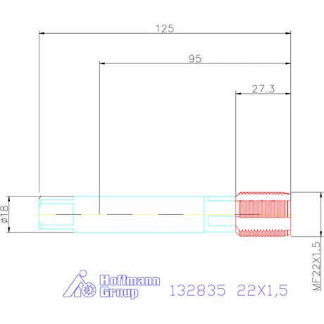 Garant Gépi menetfúró HSS-E-PM Form CS 22X1,5