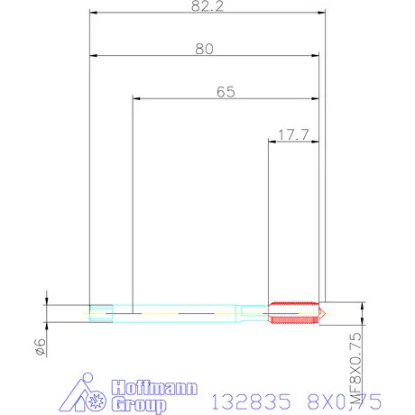Garant Gépi menetfúró HSS-E-PM Form CS 8X0,75