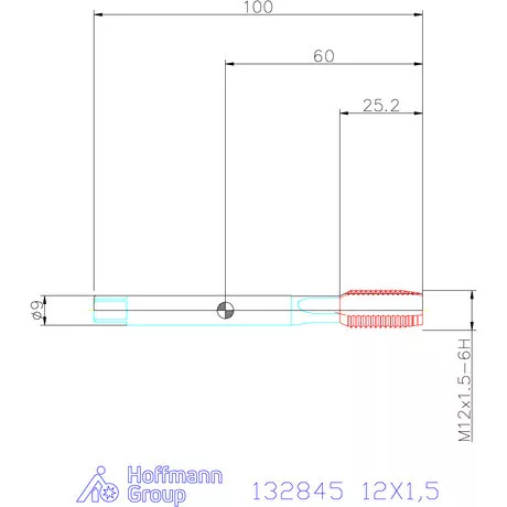 Holex Holex Clever Tap gépi menetfúró HSS-E Form B 12X1,5