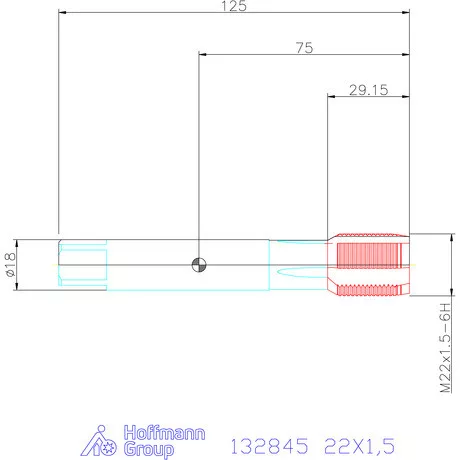 Holex Holex Clever Tap gépi menetfúró HSS-E Form B 22X1,5