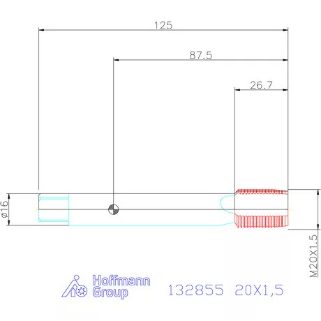 Garant Gépi menetfúró HSS-E-PM Form B 6HX 20X1,5