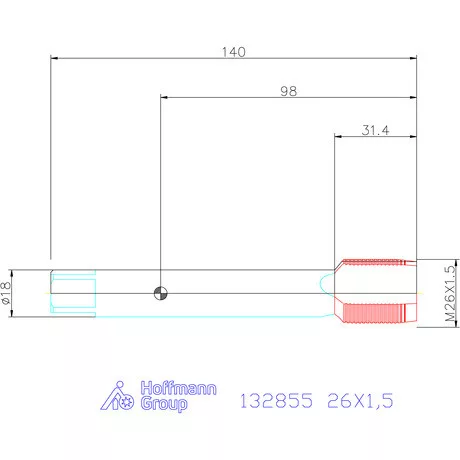 Garant Gépi menetfúró HSS-E-PM Form B 6HX 26X1,5