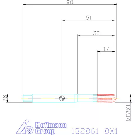 Garant Gépi menetfúró 8X1